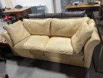 Leather Roll Arm Sofa