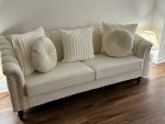 ULTRA LUXURY WHITE VELVET SOFA - BRAND NEW IN BOX