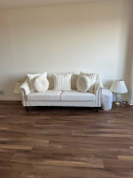 ULTRA LUXURY WHITE VELVET SOFA - BRAND NEW IN BOX