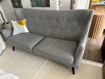 Grey Mid-Century Sofa / Couch