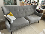 Grey Mid-Century Sofa / Couch