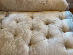 Ivory Upholstered Chaise Sofa