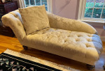 Ivory Upholstered Chaise Sofa