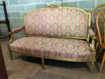 Louis XW style glited sofa loveseat