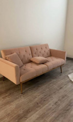Nude pink sofa bed