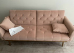 Nude pink sofa bed