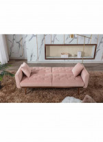Nude pink sofa bed