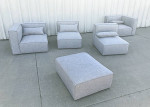 Modern contemporary Grey Fabric Modular sectional sofa set - brand new