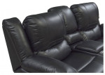 Monza Dual Power Reclining Sofa and Reclining Loveseat Set-Black