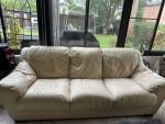 Leather sofa and loveseat