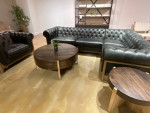 MOD Chesterfield Sectional Sofa and chair Top Grain Leather
