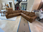 Natuzzi Leather Corner Sectional Sofa
