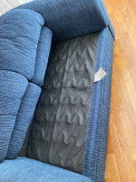 Sofa/Loveseat Set Navy Blue with EXTRA set of Gray Covers