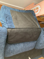 Sofa/Loveseat Set Navy Blue with EXTRA set of Gray Covers