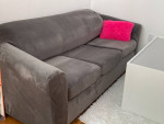 Sofa/Loveseat Set Navy Blue with EXTRA set of Gray Covers