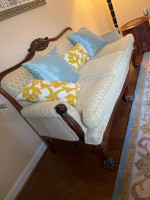 Antique love seat and sofa
