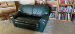 Leather sofa and loveseat