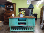 Reclaimed Wood Sofa Table 2 doors