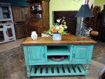 Reclaimed Wood Sofa Table 2 doors