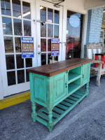 Reclaimed Wood Sofa Table 2 doors