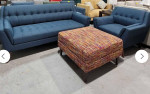 New Sofa And Chair Set, Navy Tufted Fabric