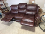 Burgundy sofa & chair set