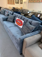 GSGV--NEW BLUE SOFA BY HUGHES FURNITURE
