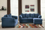 Gleston Black velvet Sofa and Loveseat
