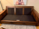 Pottery Barn Leather Sofa Couch 86” Long