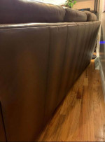 Pottery Barn Leather Sofa Couch 86” Long