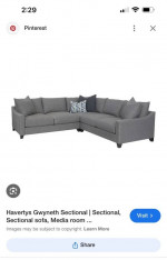 Havertys sectional sofa