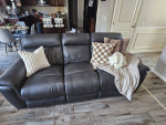 Charcoal Gray Double Recliner Sofa