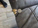 Charcoal Gray Double Recliner Sofa