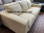 white power recliner sofa