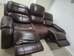 Gently used Ashley power reclining sofa and single seat recliner with headrest a