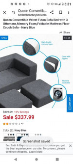 Queen convertible futon sofa bed