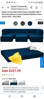 Queen convertible futon sofa bed