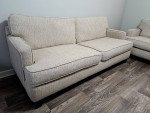 Beige Fabric Sofa Set