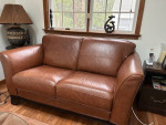 Leather Loveseat Sofa Couch