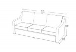 NEW Patio wicker set sofa with 2 swivel glider chairs ,tables & covers