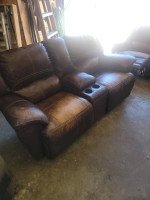 Match power recliner sofa and love seat