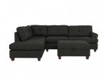 L shape sectional sofa with storage ottoman
