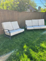 Outdoor sofa and loveseat