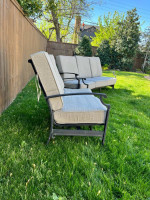 Outdoor sofa and loveseat
