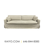 Restoration Hardware Belgian Track Arm Slipcovered Bench-Seat Sofa (W