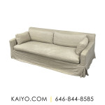 Restoration Hardware Belgian Track Arm Slipcovered Bench-Seat Sofa (W
