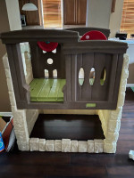 Moving sale: furniture: kid playset,dinning table, dinner server, leather sofa