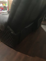 Gray and Black Reclining Sofa - MUST GO ASAP