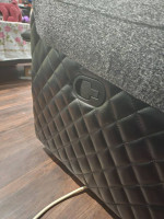 Gray and Black Reclining Sofa - MUST GO ASAP