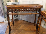 Set Of 2 Bamboo Sofa Table & Side Table